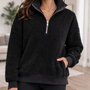 LULULEMON Teddy Sweater Quarter Zip Up SIZE 10